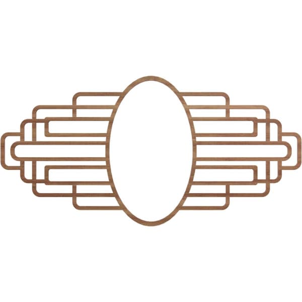 Ekena Millwork Elizabeth Wood Fretwork Prcd Ceiling Medallion, Walnut, 32"W x 16"H x 8 3/4"IW x 15 1/8"IH x 1/4"T CMWP32X16X0250EBWA - main